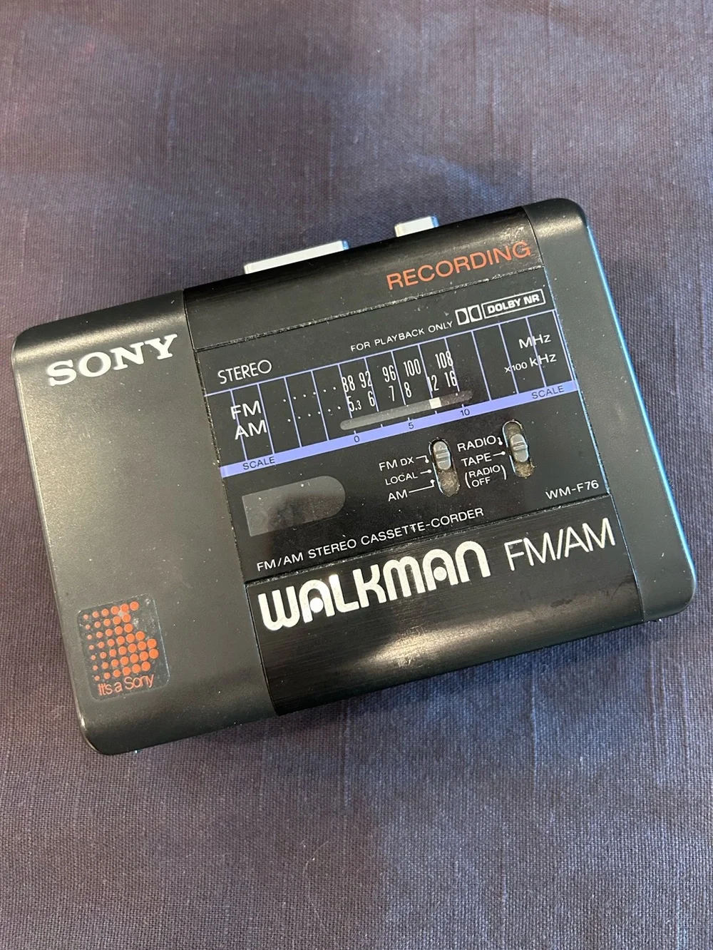 🔈HP🔈Sony Walkman FM/AM Cassette-corder (WM-F76)